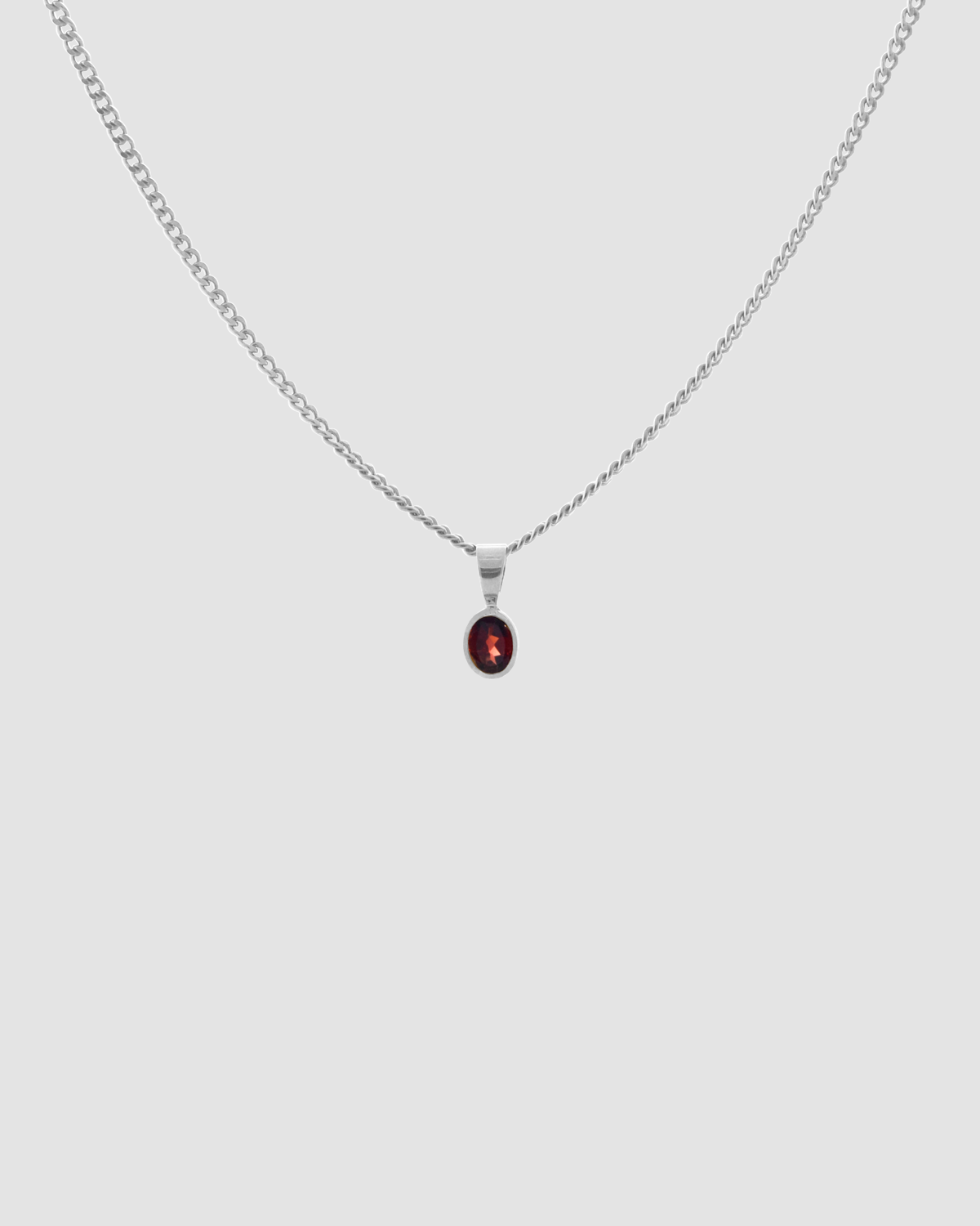 material:silver; add-on:mini-chain-necklace; add-on:garnet-add-on;