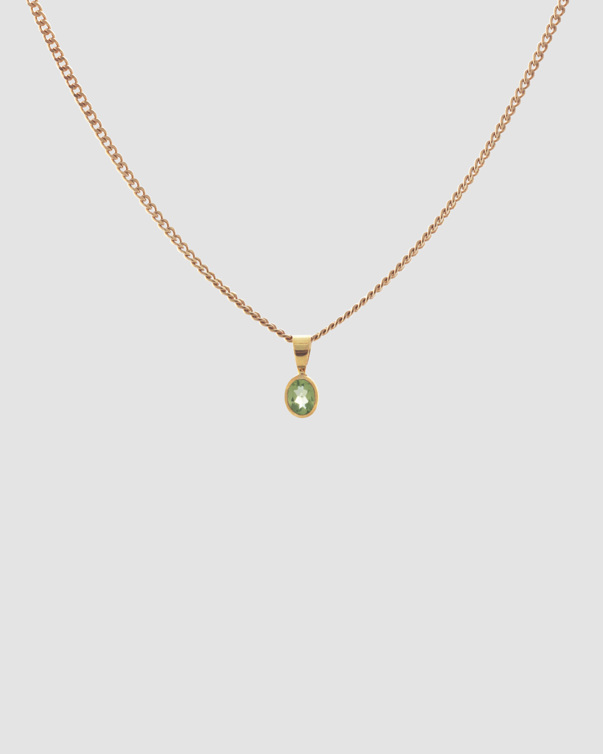 material:gold; add-on:mini-chain-necklace; add-on:peridot-add-on;