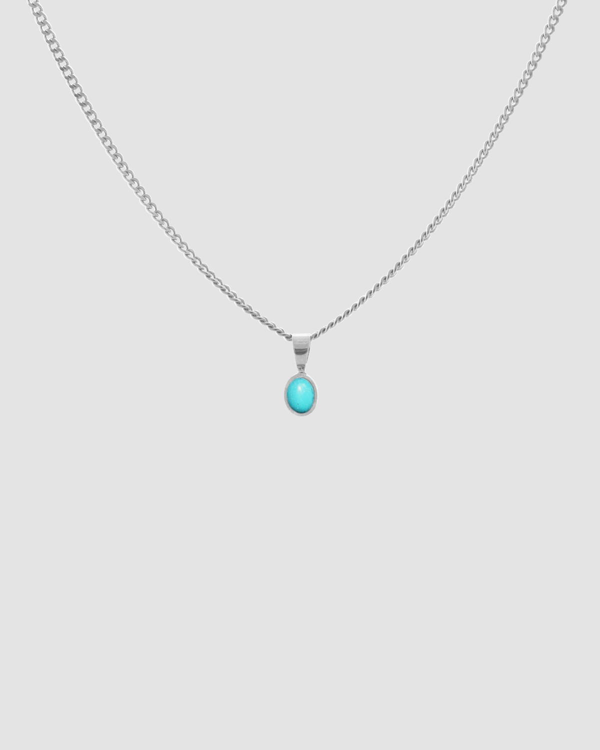 material:silver; add-on:mini-chain-necklace; add-on:turquoise-add-on;