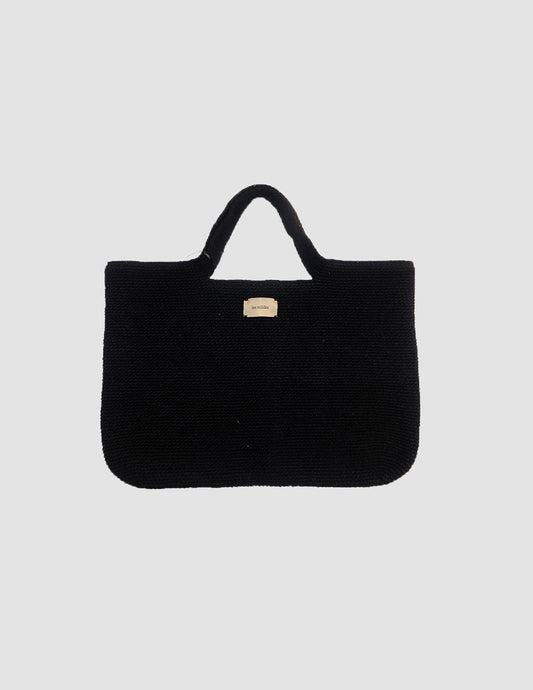 knitted bag black
